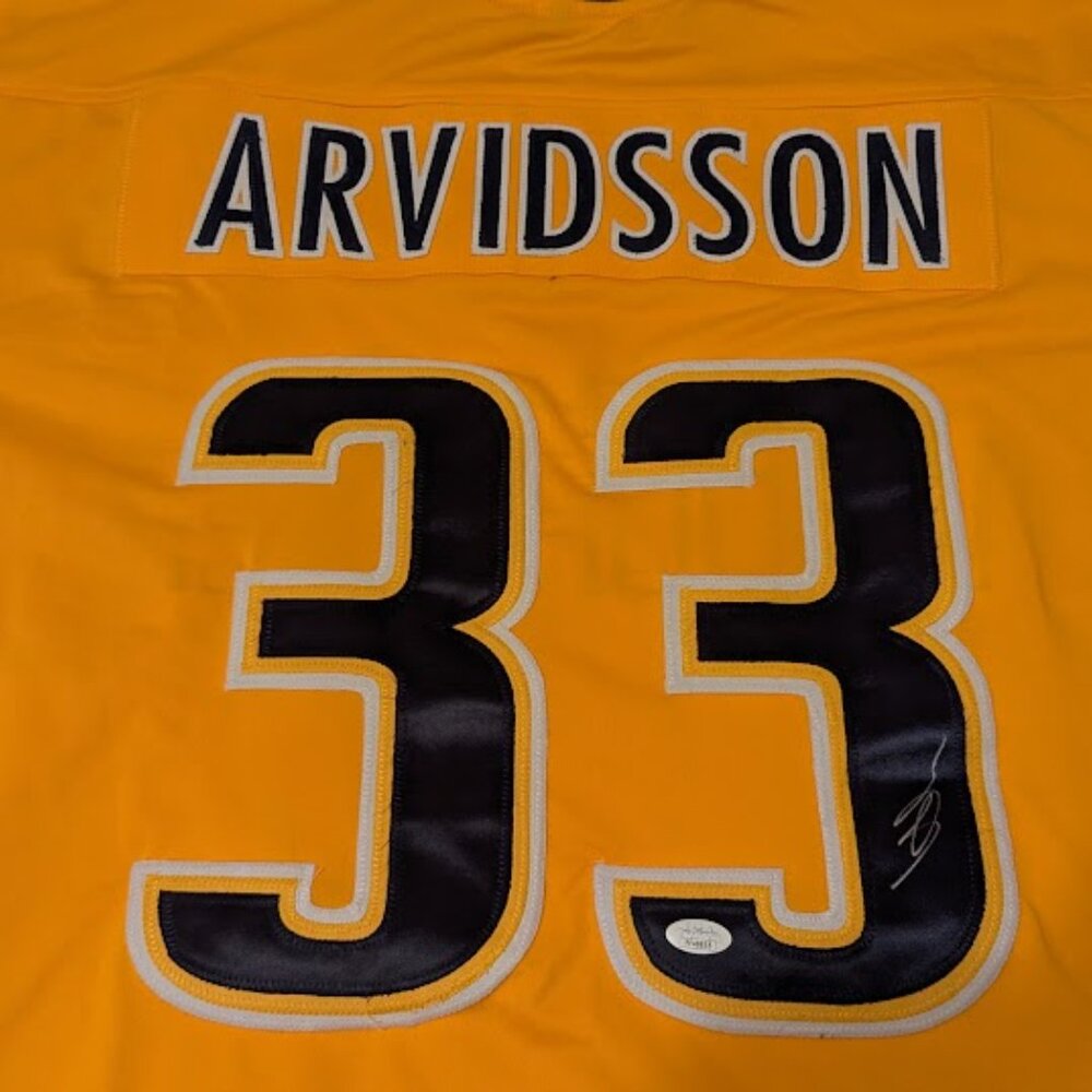 VIKTOR ARVIDSSON Signed Nashville Predators Custom XL Jersey (JSA Basic COA)